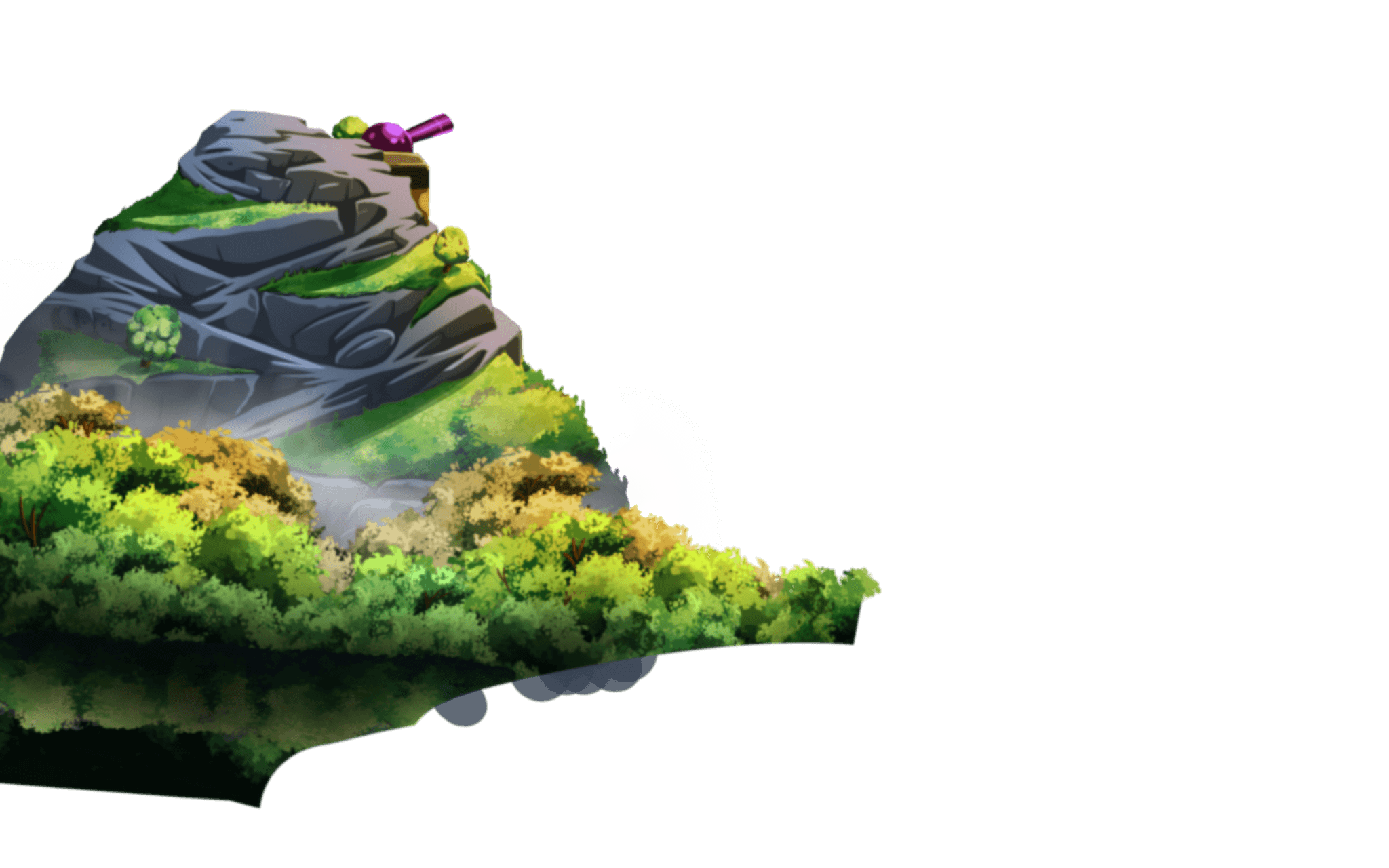 Montagnes au loin avec un observatoire