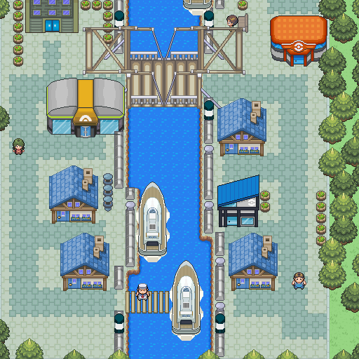 Capture d\'écran de la ville de Joliberges à Sinnoh
