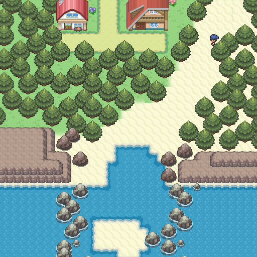 Capture d\'écran de la ville de Littorella à Sinnoh
