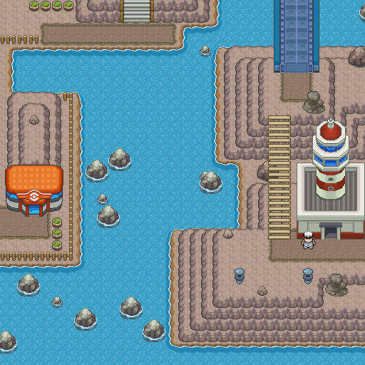 Capture d\'écran de la ville de Rivamar à Sinnoh
